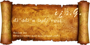 Ádám Györgyi névjegykártya